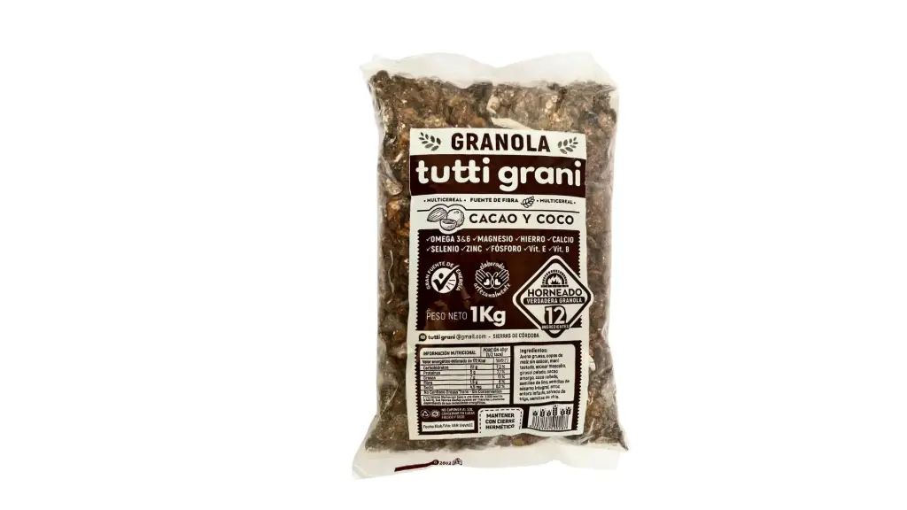 Granola Horneada con Cacao y Coco Tutti Grani x 1 kg - 10 u (bulto cerrado)