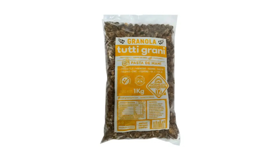 Granola Horneada con Pasta de Mani Tutti Grani x 1 kg - 10 u (bulto cerrado)