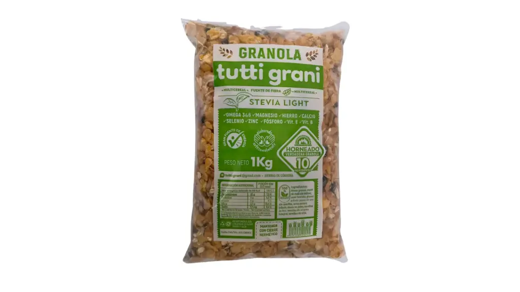 Granola con Stevia Tutti Grani x 1 kg - 10 u (bulto cerrado)
