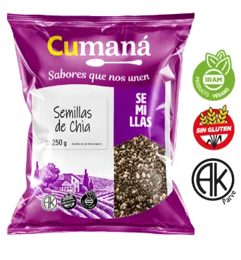 [PRD-SDCX2GC1U] Semillas de Chia x 250 g Cumana - 1 u