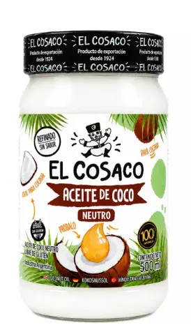 [PRD-ADCN"CX5M1U] Aceite de Coco Neutro "El Cosaco" x 500 ml - 1 u